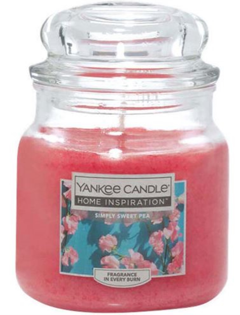 YANKEE CANDLE Yankee Candle Home Inspiration fragranza Simply Sweet Pea candela piccola